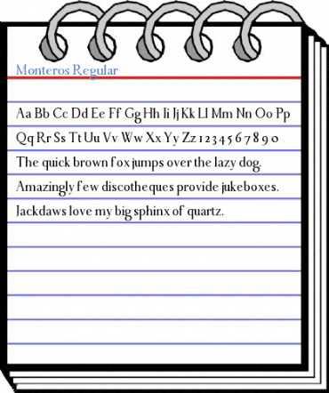 Monteros Regular Font