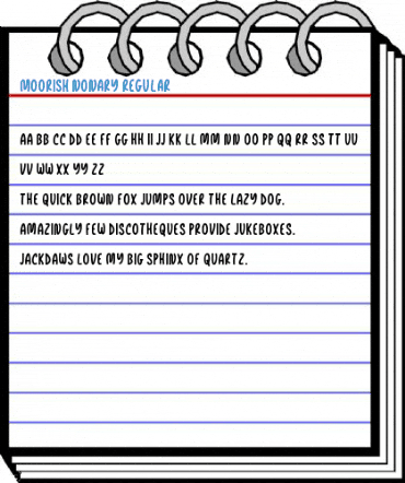 Moorish Nonary Regular Font