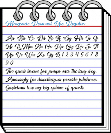 Mosgrade Personal Use Regular Font