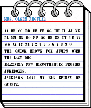 Mrs. Olsen Regular Font