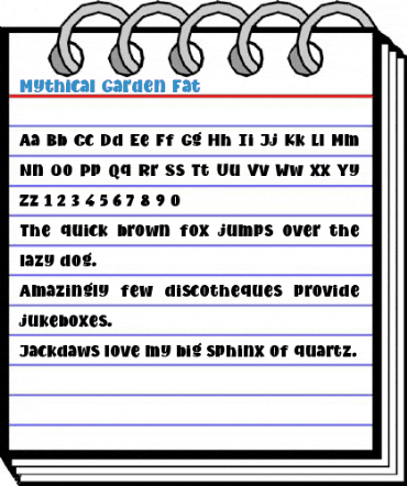 Mythical Garden Fat Font