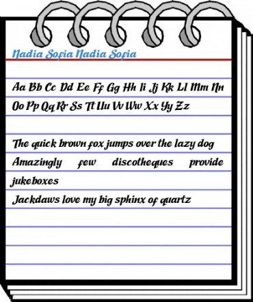 Nadia Sofia Nadia Sofia Font
