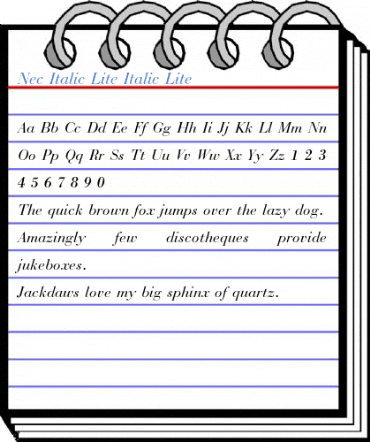 Nec Italic Lite Italic Lite Font