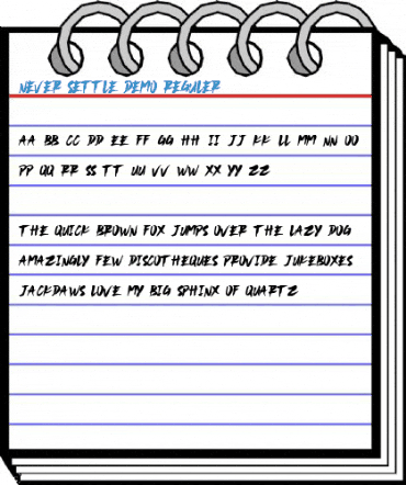 Never Settle Demo Reguler Font