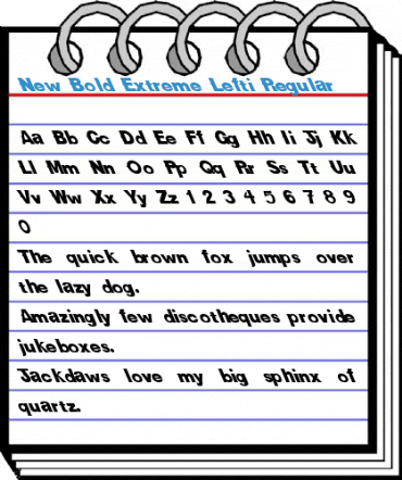 New Bold Extreme Lefti Regular Font