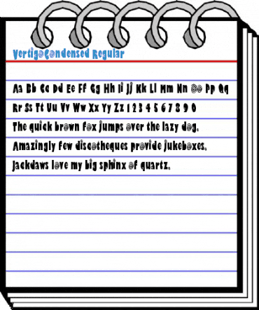 VertigoCondensed Regular Font
