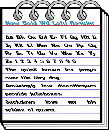 New Bold Wd Lefti Regular Font