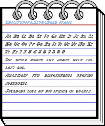ChiliPepper-ExtraBold Italic Font