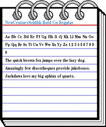 NewCenturySchlbk-Bold Cn Regular Font