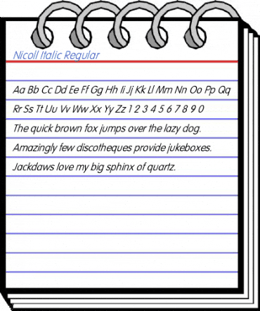 Nicoll Italic Regular Font