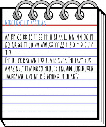 NikoFont Up Regular Font
