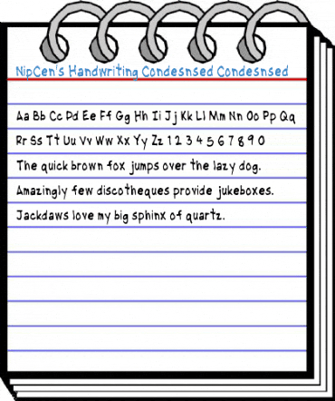 NipCen's Handwriting Condesnsed Condesnsed Font