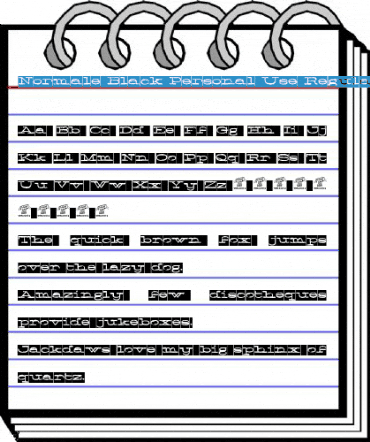 Normale Black Personal Use Regular Font