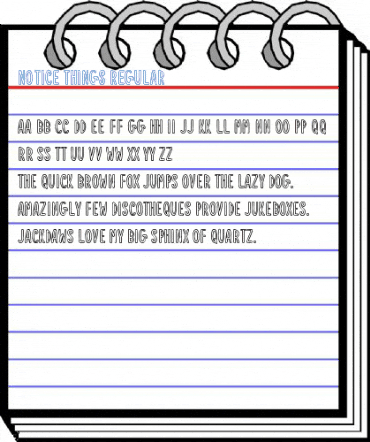 Notice Things Regular Font