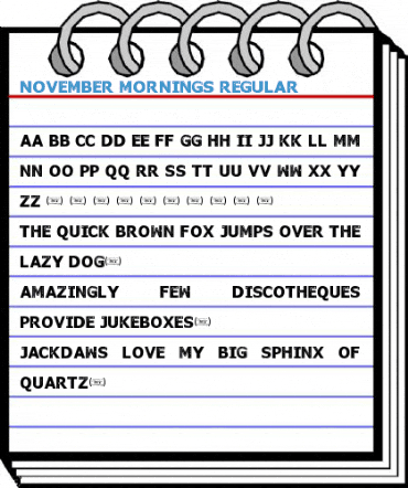 November Mornings Regular Font
