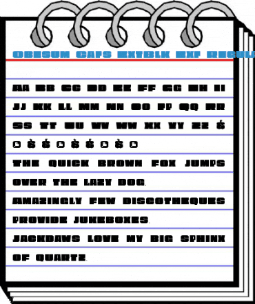 Obesum Caps ExtBlk Exp Regular Font