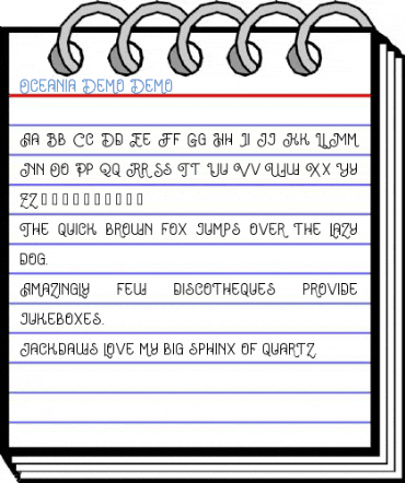 Oceania Demo Demo Font