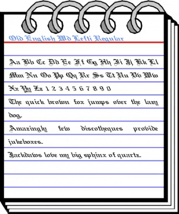 Old English Wd Lefti Regular Font