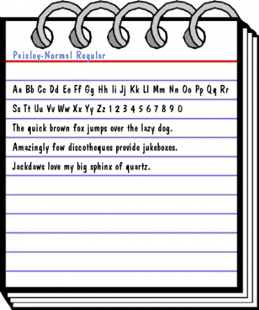 Paisley-Normal Regular Font