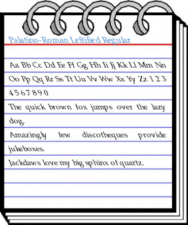 Palatino-Roman Leftified Regular Font