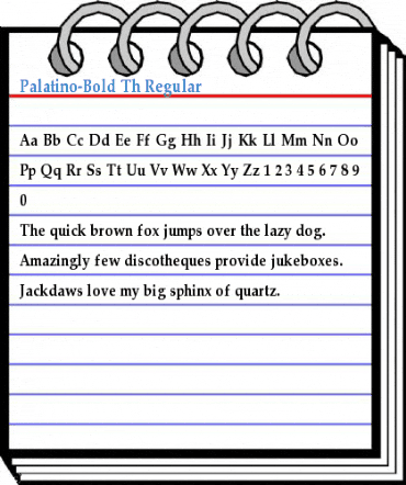 Palatino-Bold Th Regular Font