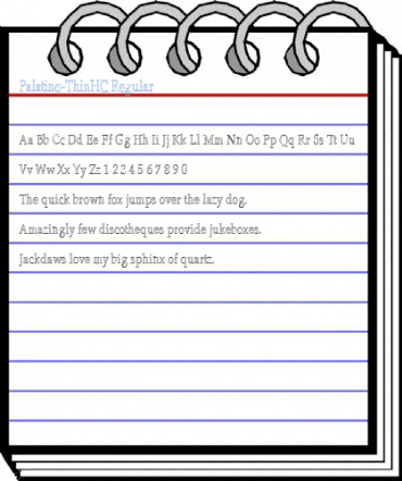 Palatino-ThinHC Regular Font