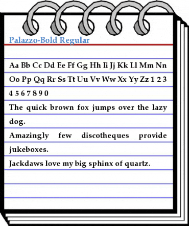 Palazzo-Bold Regular Font