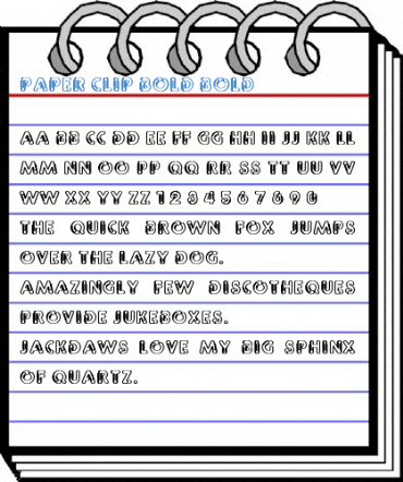 Paper Clip Bold Bold Font