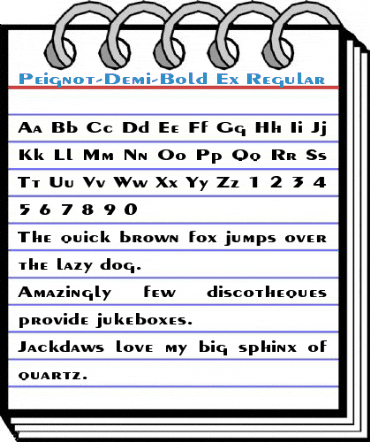 Peignot-Demi-Bold Ex Regular Font