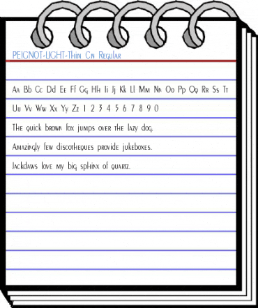 PEIGNOT-LIGHT-Thin Cn Regular Font