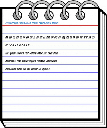 Pepperland Extra-Bold Italic Extra-Bold Italic Font
