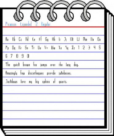 Picassos Expanded 2 Regular Font