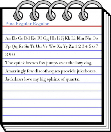 Pina Regular Regular Font
