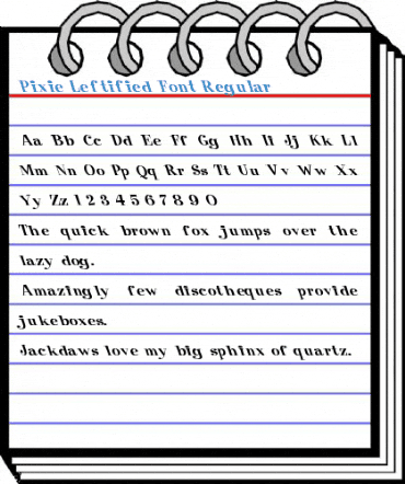 Pixie Leftified Font Regular Font