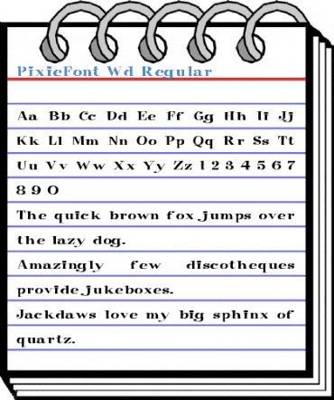 PixieFont Wd Regular Font