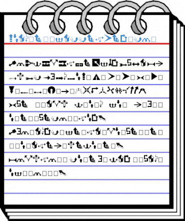 Pointers filled Regular Font