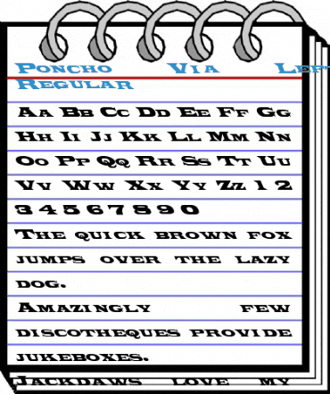 Poncho Via Leftified Regular Font