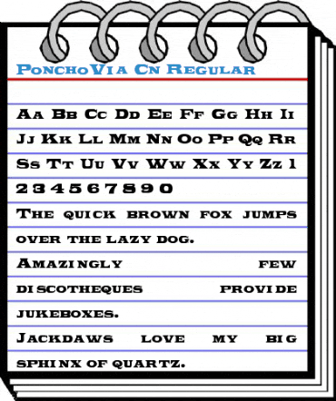 PonchoVia Cn Regular Font