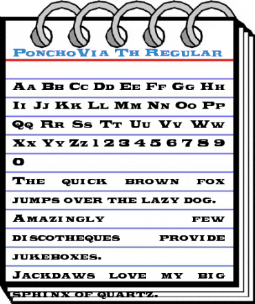 PonchoVia Th Regular Font
