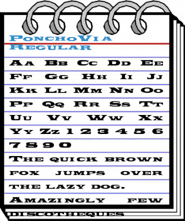 PonchoVia Wd Regular Font