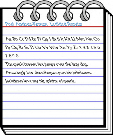 Post Antiqua-Roman  Leftified Regular Font
