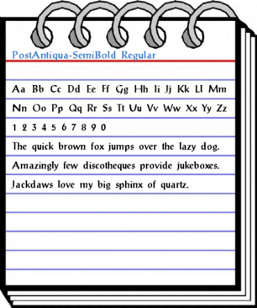PostAntiqua-SemiBold Regular Font