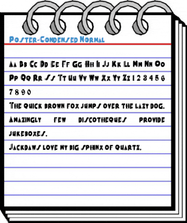 Poster-Condensed Normal Font