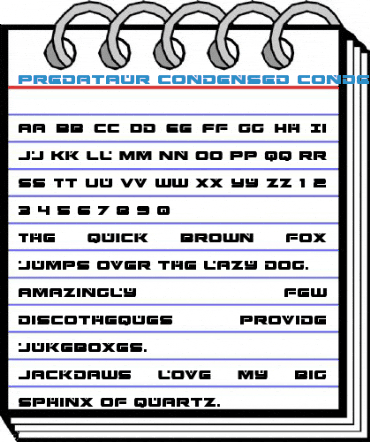 Predataur Condensed Condensed Font