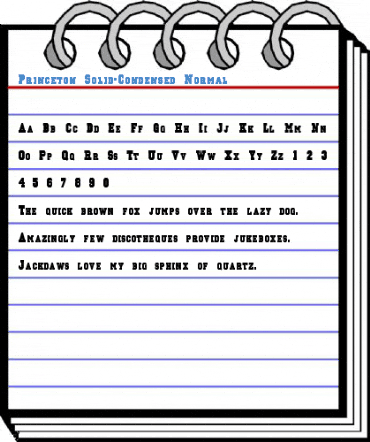 Princeton Solid-Condensed Normal Font