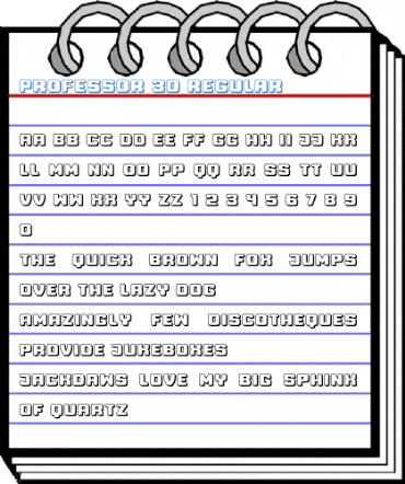 Professor 3D Regular Font