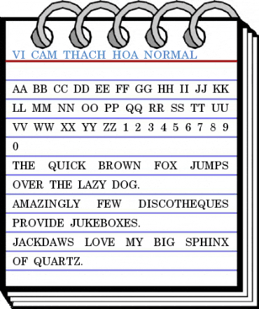 VI Cam Thach Hoa Normal Font