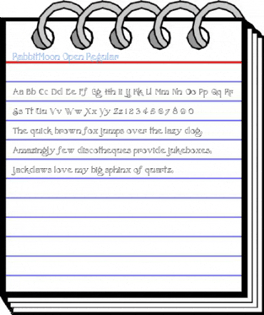 RabbitMoon Open Regular Font