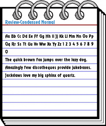 Review-Condensed Normal Font