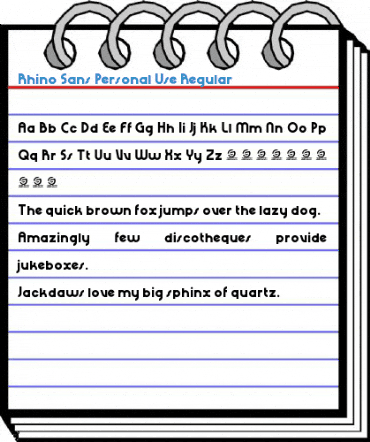 Rhino Sans Personal Use Regular Font